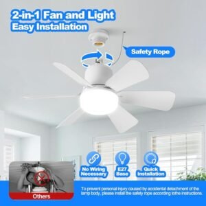 🔥2-in-1 Socket Fan Light